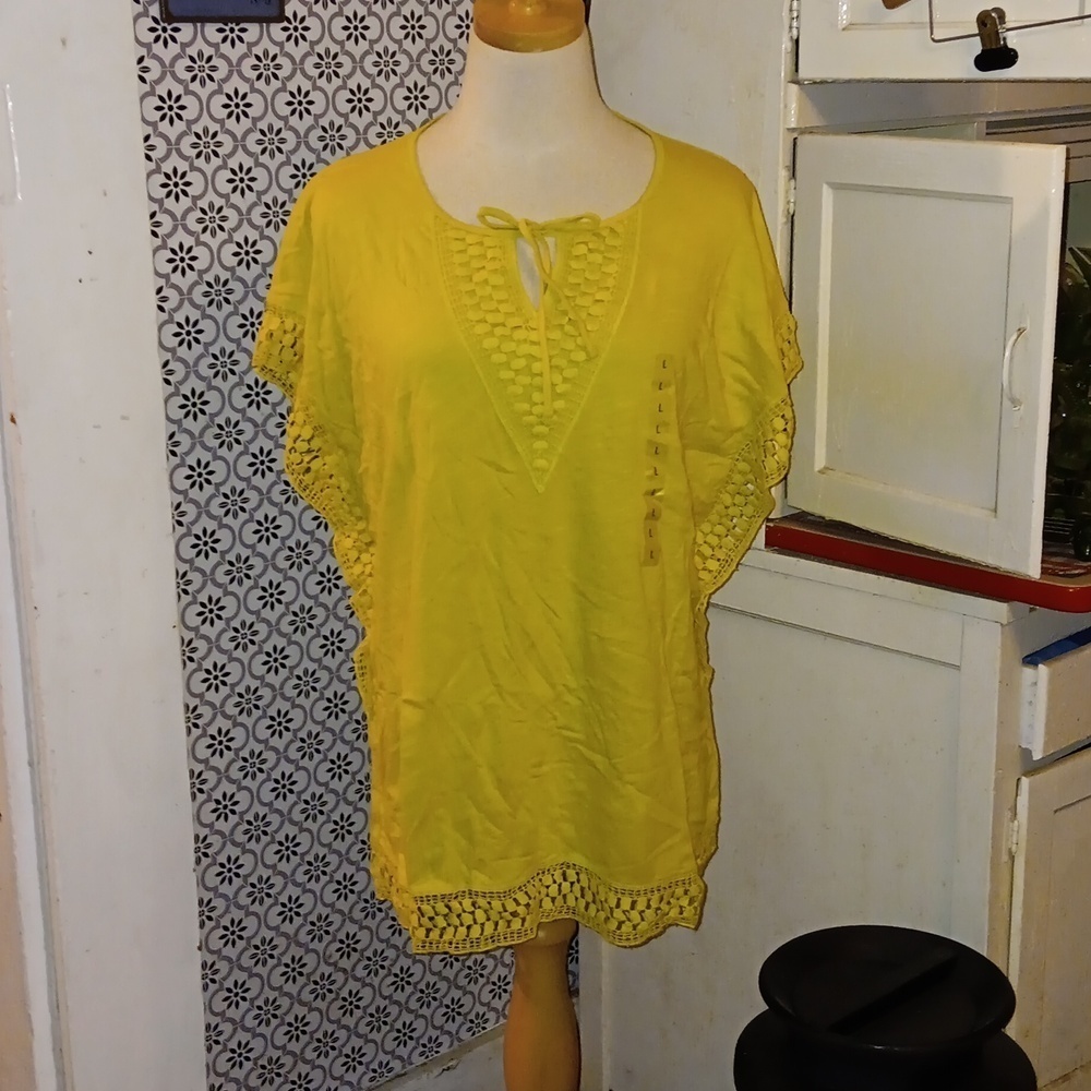 Jones New York citrine yellow shirt nwt